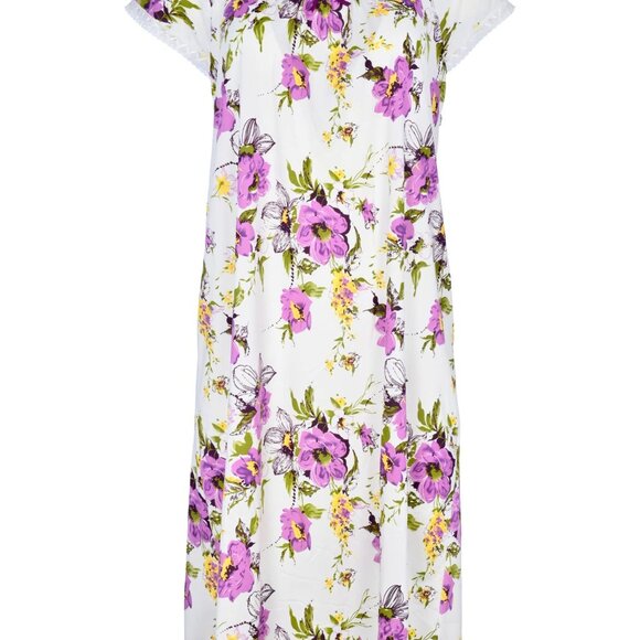 JEFFRICO Womens Nightgowns Sleepwear Soft Pajama Dress Nightshirts & Sleepshirts - Picture 4 of 6